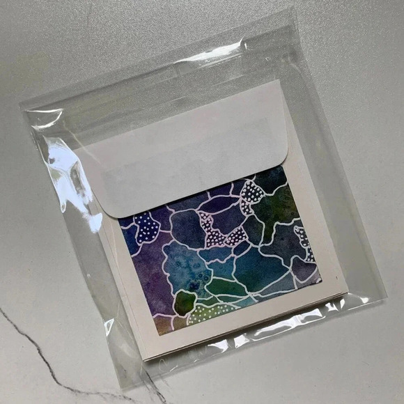 Original Handmade Abstract Watercolor Card Set - 6 Unique Blank Note Cards OOAK - Picture 5 of 12